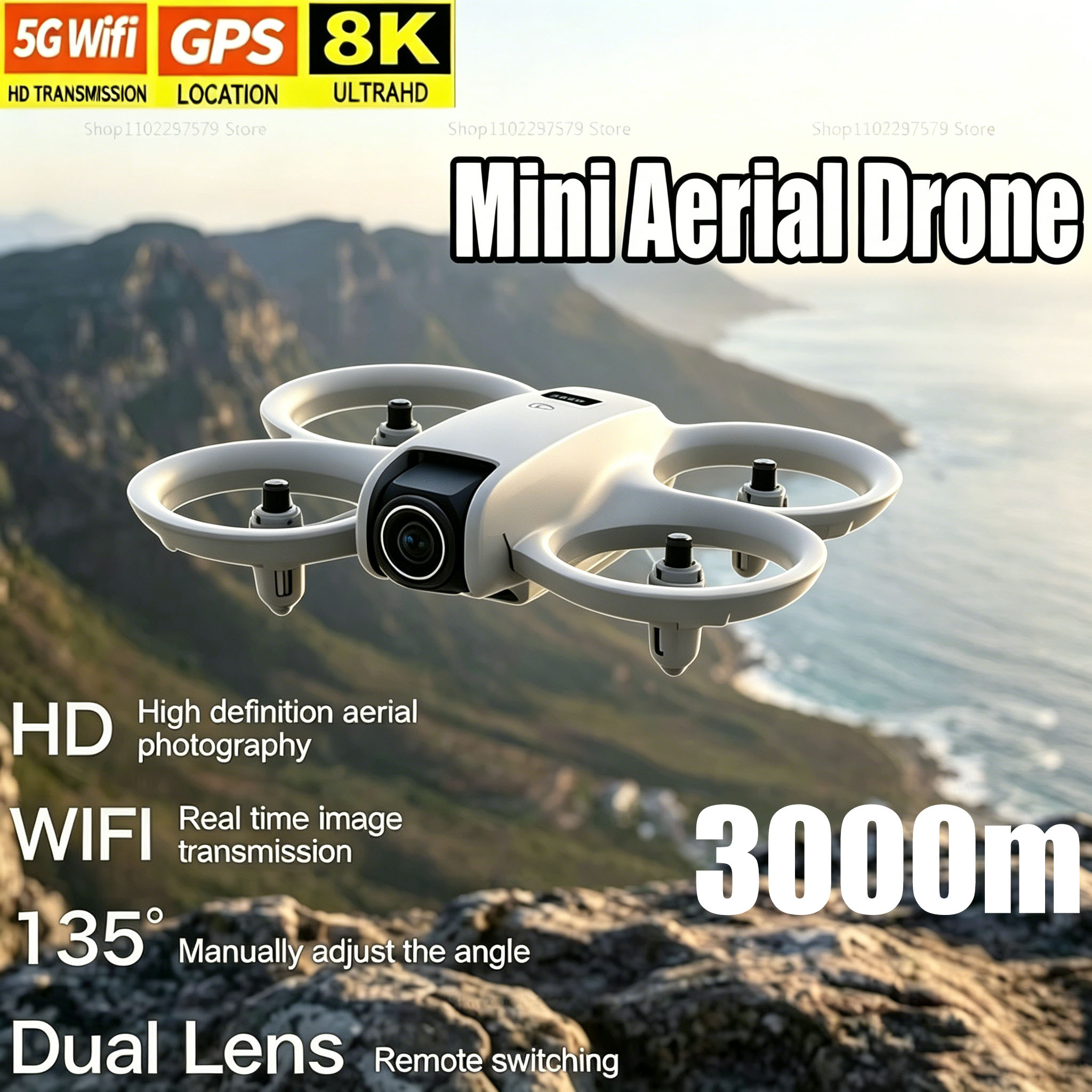 Drone Video Production - Мини-дрон с камерой 8K HD, FPV,