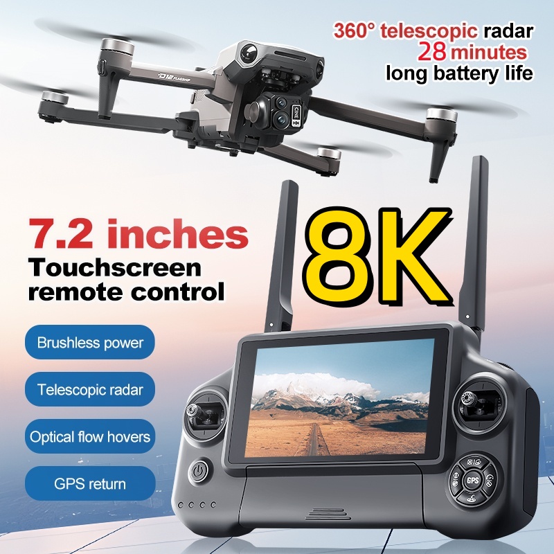 Квадрокоптер 8K с 3-осевым под – обзор и цена Drone Lidar